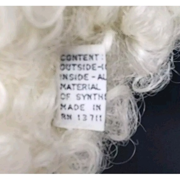 Vtg Rare Lulu Wiggy Doggy Poodle Stuffed Animal Curly Hair Synthetic Fiber 8" L - Picture 8 of 12